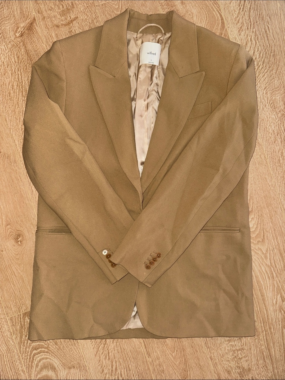 Wilfred Camel Tan Blazer - Single-Breasted Notch Lapel